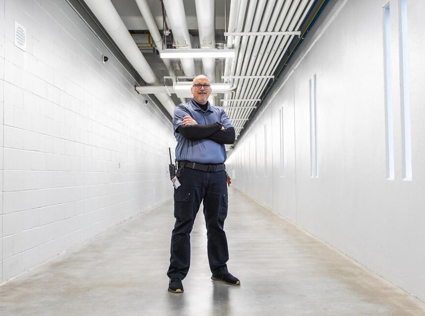 Corey Allmendinger works as a behavioral health practitioner supervisor at the Reception and Treatment Center for the Nebraska Department of Correctional Services.